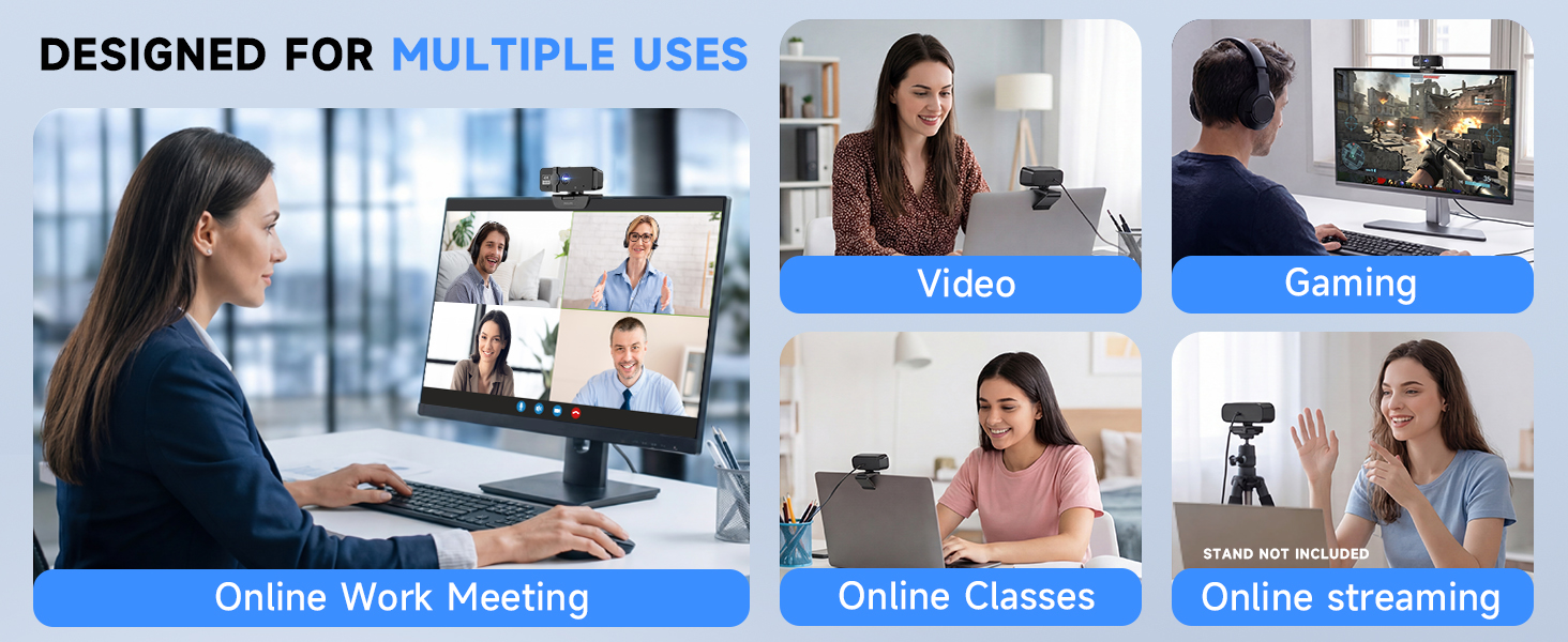 Philips SPL6418 4K Webcam for PC with Microphone, Computer Camera for Meetings with Privacy Cover, Plug & Play USB Web cam for Laptop, Desktop, Zoom, Teams, Skype, Video Conferencing, Streaming